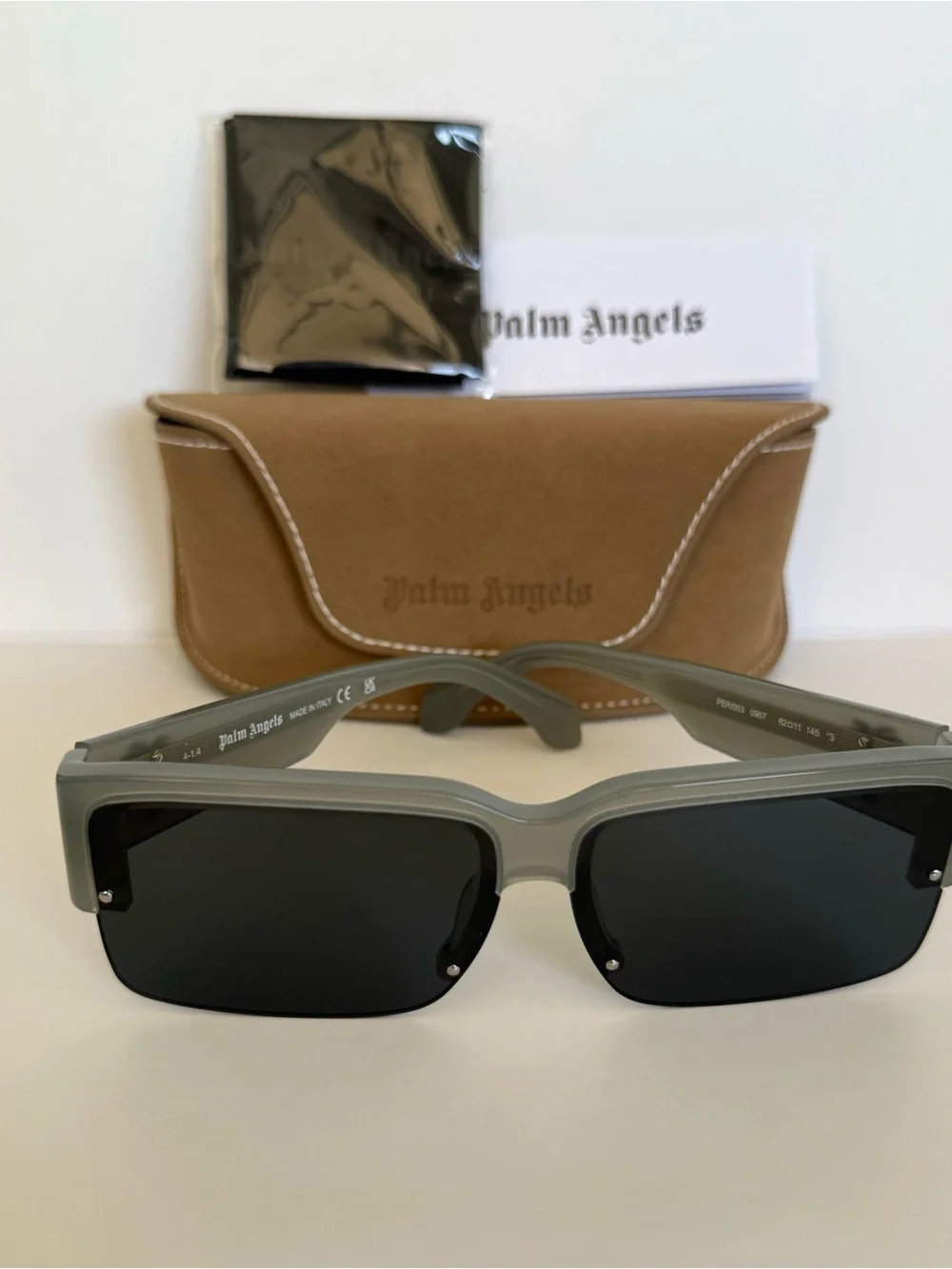 NEW!!  Palm Angels unisex grey sunglasses PERI053 0907 Authentic